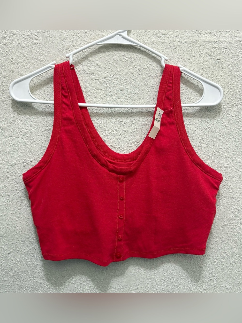 Aerie Red "Chilly" Cropped Tank NWT Large
